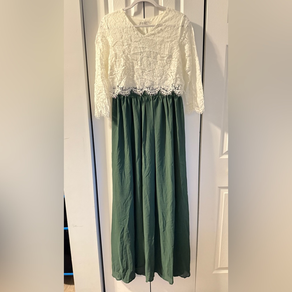 Irish-esque Chic Lace Top Dress - One Piece